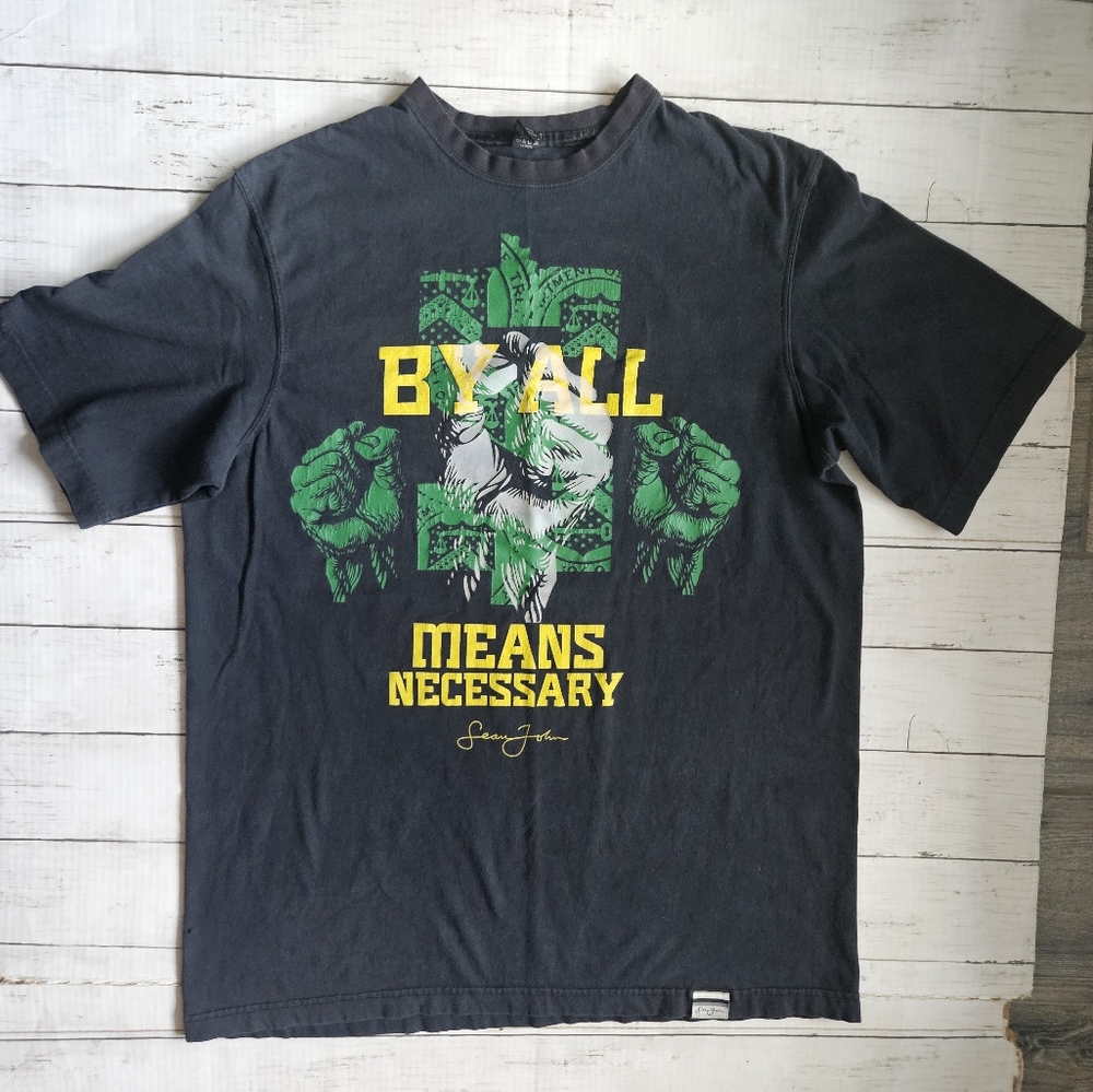 Sean John "By All Means Necessary" Tee Size Large‎